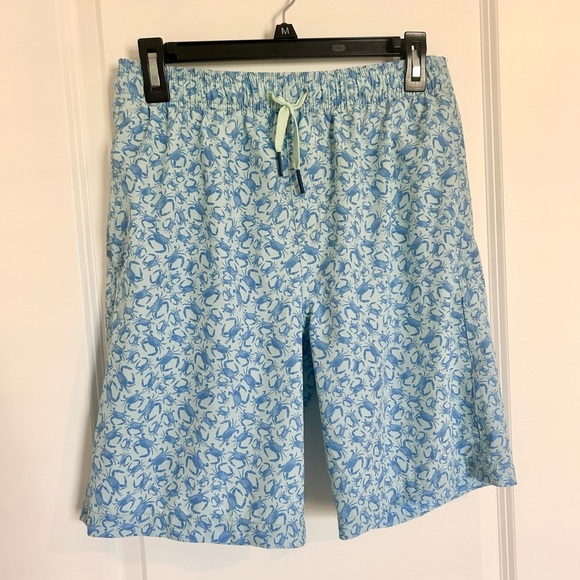 Southern Tide Light Blue Floral Swim Trunks - Picture 1 of 3